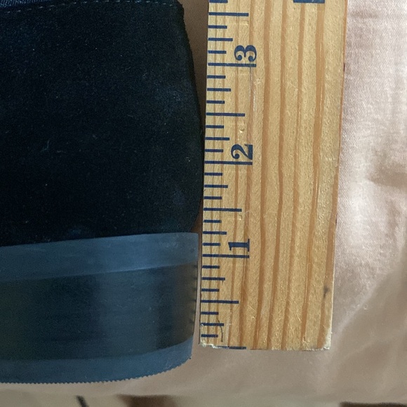 Black suede knee high boots, low heel, Copper Key, size 7.5-8 - Picture 5 of 10